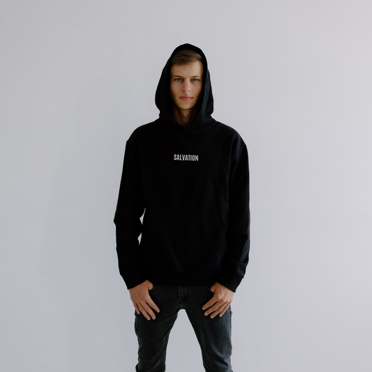 SALVATION HOODIE (BLACK) - effortless essentials co.