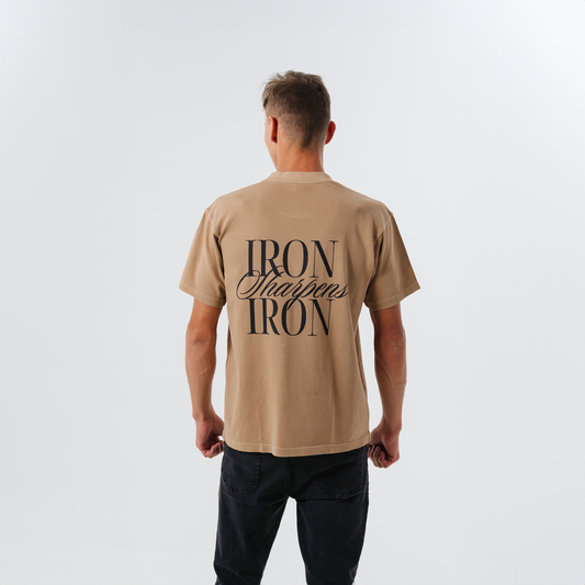 IRON SHARPENS IRON TEE (SANDSTONE BEIGE)