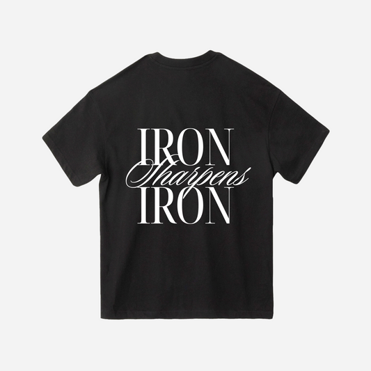 IRON SHARPENS IRON *NEW* ULTRA HEAVY TEE (BLACK)