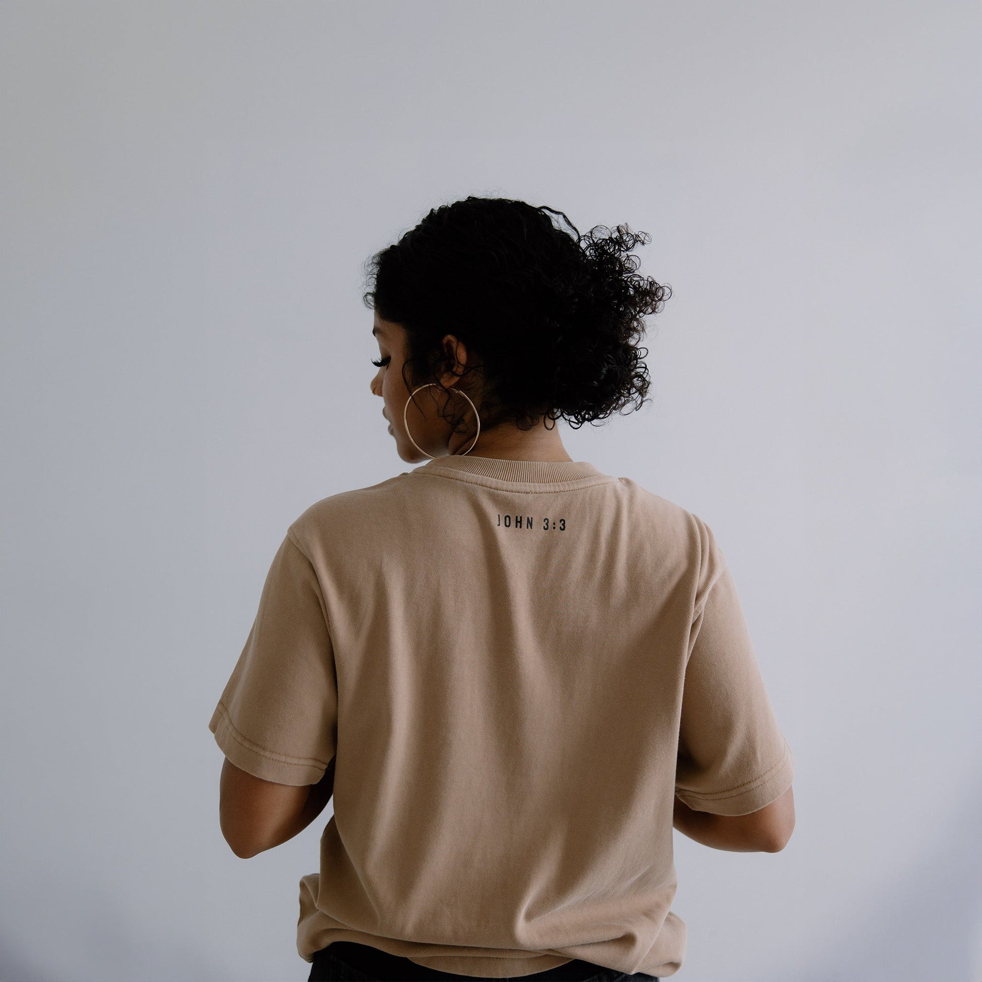 BORN AGAIN OVERSIZED TEE (SANDSTONE BEIGE) - Born Again Collection