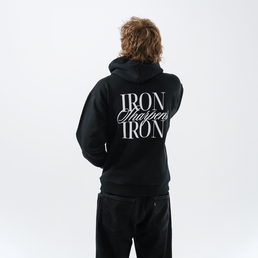 IRON SHARPENS IRON HOODIE (BLACK) - Born Again Collection
