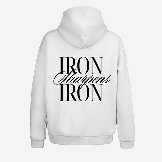 IRON SHARPENS IRON HOODIE (MOONSTONE GREY) - Born Again Collection