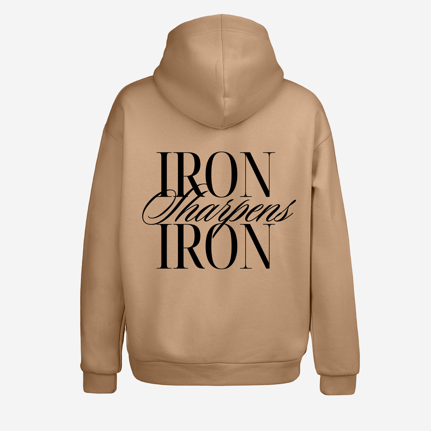 IRON SHARPENS IRON HOODIE (SANDSTONE BEIGE) - Born Again Collection