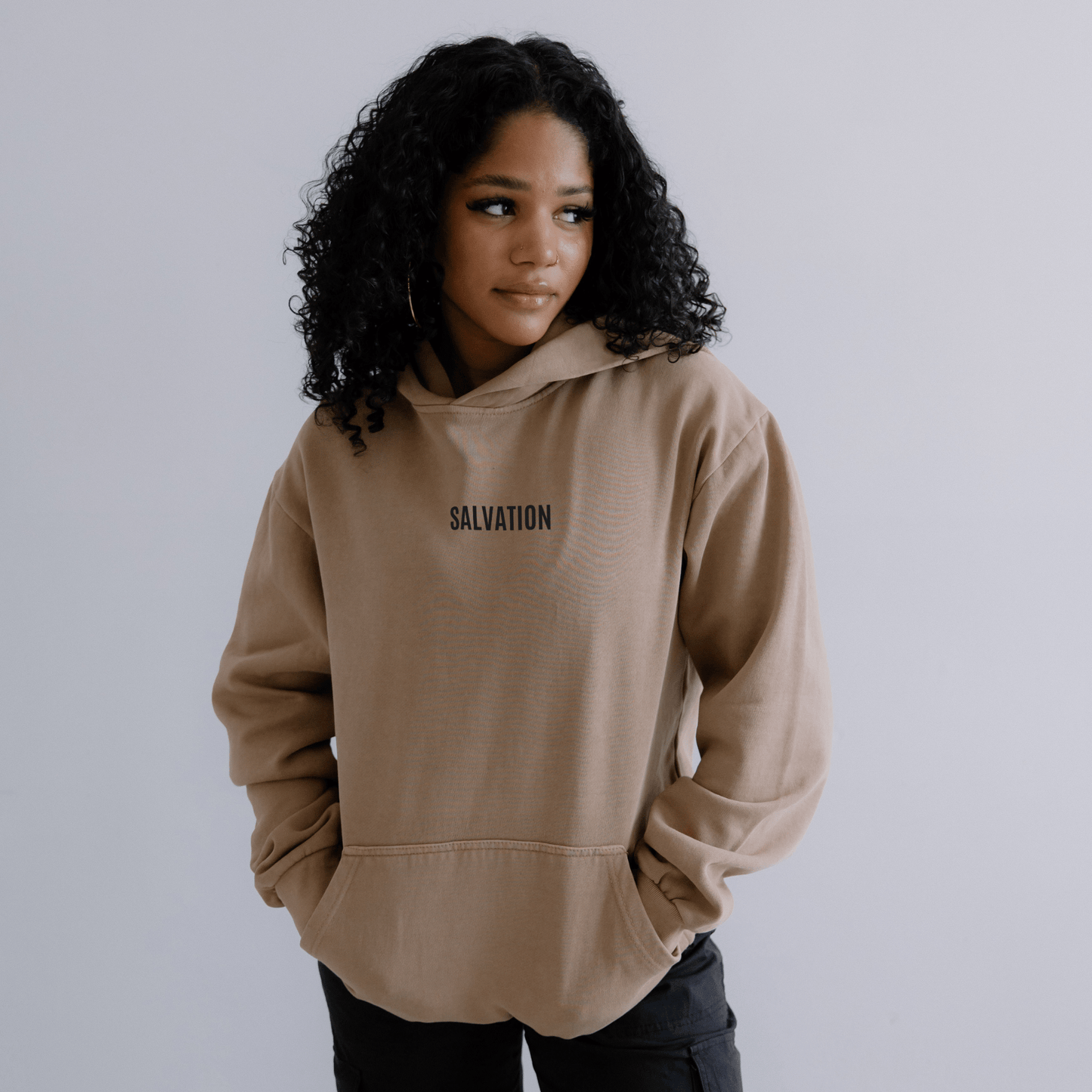SALVATION HOODIE (SANDSTONE BEIGE) - Born Again Collection