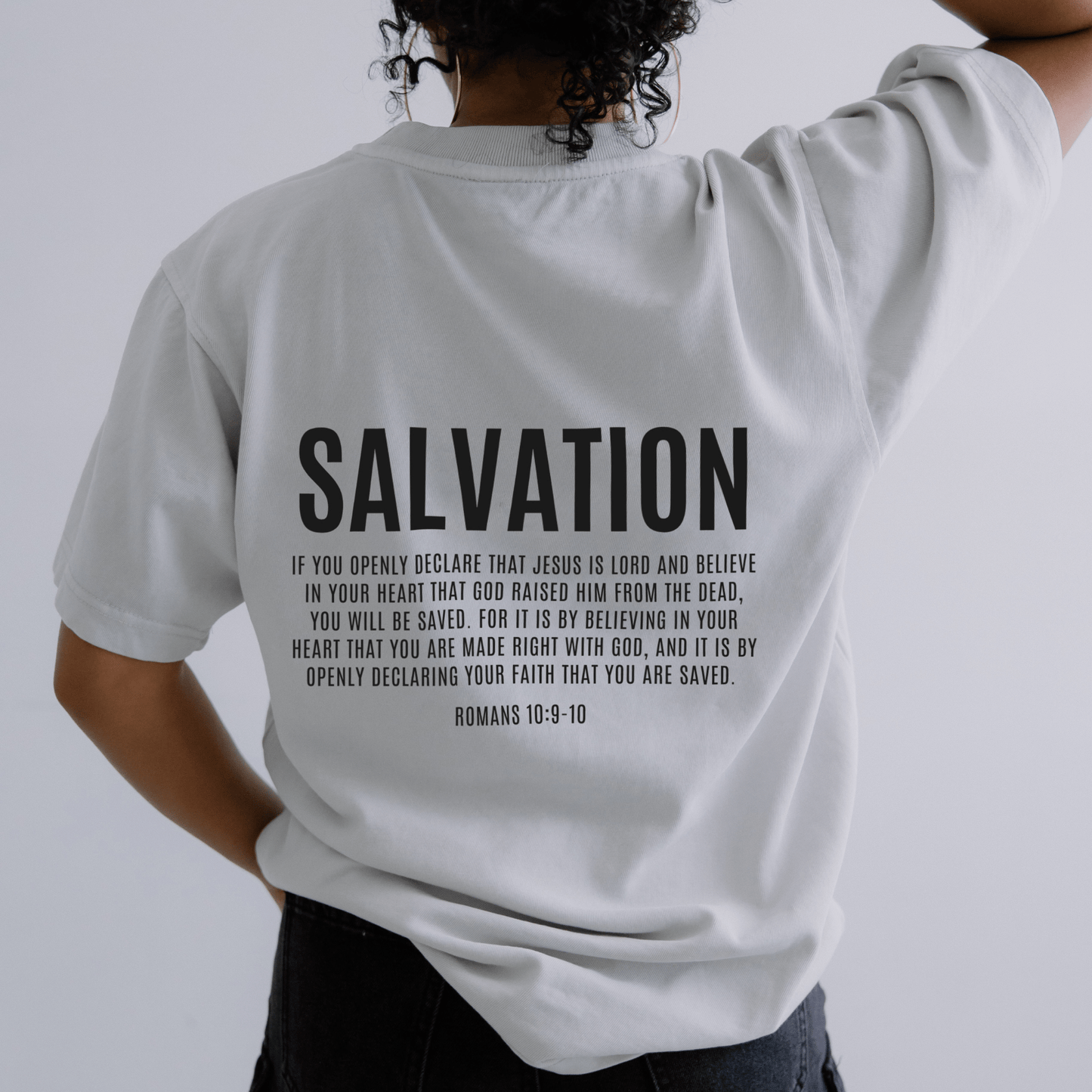 SALVATION OVERSIZED TEE (MOONSTONE GREY) - Born Again Collection