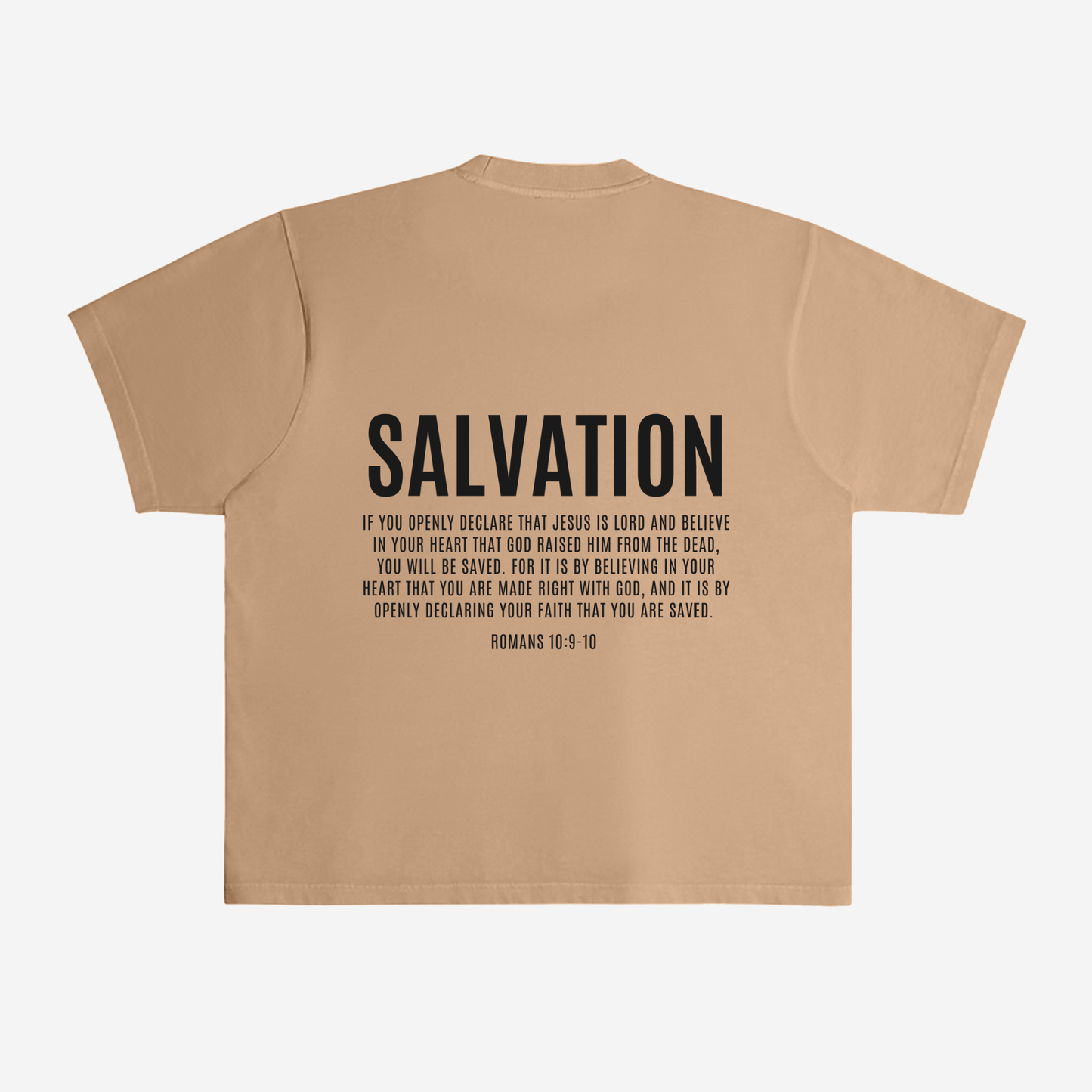 SALVATION OVERSIZED TEE (SANDSTONE BEIGE) - Born Again Collection