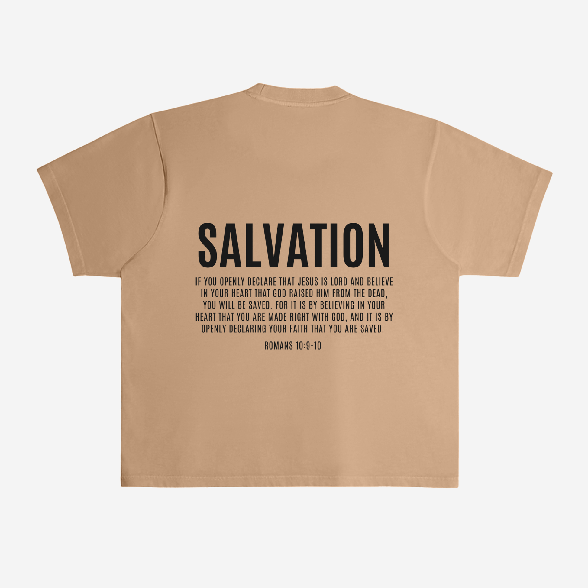 SALVATION OVERSIZED TEE (SANDSTONE BEIGE) - Born Again Collection